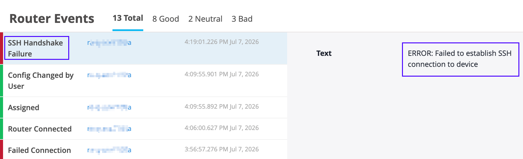 Onboarding Failure Notifications: SSH Handshake Failure