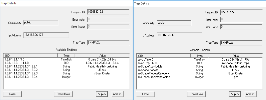 Trap Details When JBoss Multi-Primary Is Detected