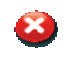 Close button with white X on red circular background.