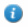 Blue circular icon with a white lowercase i symbol for information.