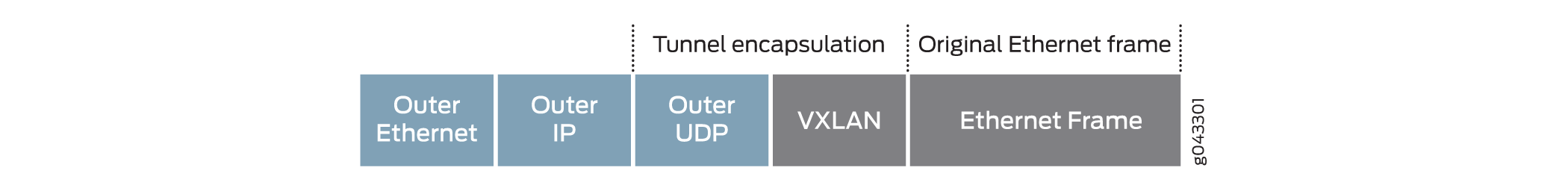 Underlay IP Network with VXLAN Encapsulation