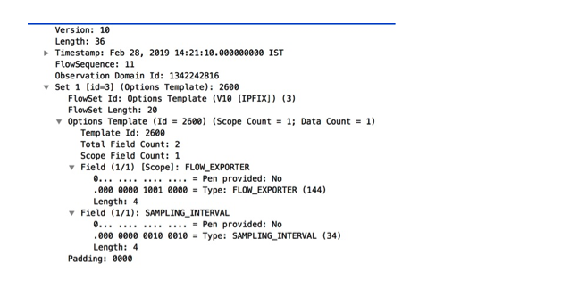 IPFIX Option Data Template