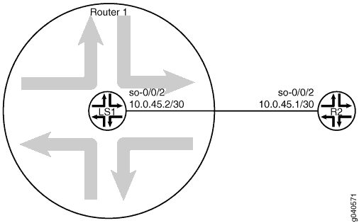 Logical System Connected to a Physical Router