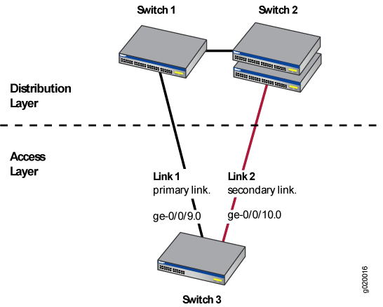 Topology for Configuring the Redundant Trunk Links