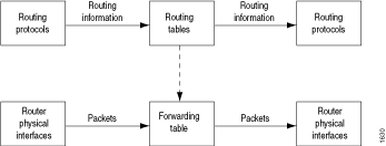 Flows of Routing Information and Packets