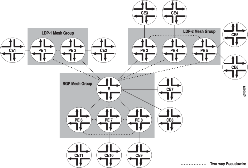 BGP and LDP Signaling for a VPLS Routing Instance