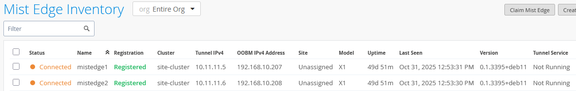Mist-Edge Assignment to Clusters