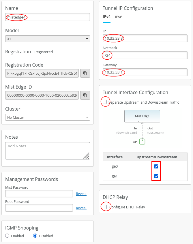 Mist-Edge Four Configuration