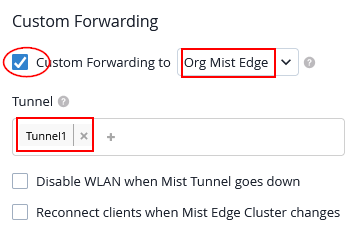 First SSID Uses First Tunnel