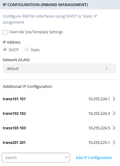 Additional IP-Address for transport Networks