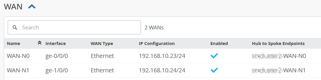 WAN-Interfaces for our Lab example