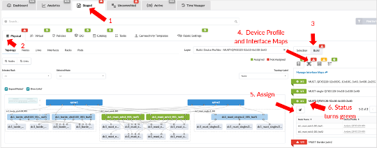 Figure 13: Blueprint Assign Interface Maps in Device Profiles Under Build