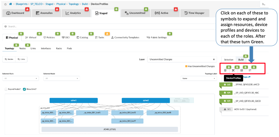Figure 7: Assign Resources, System ID and Device Profiles in Blueprint