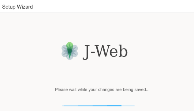 J-Web Setup Wizard Configuration Push