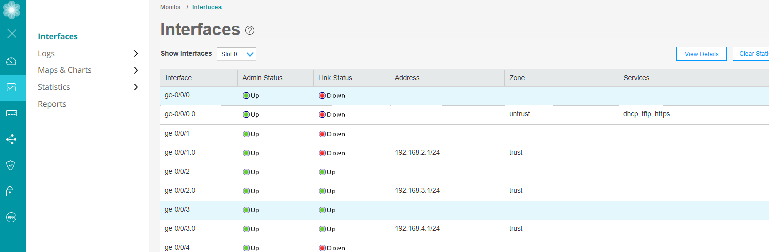 J-Web Monitor Tab