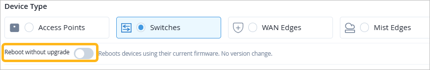 Reboot without upgrade