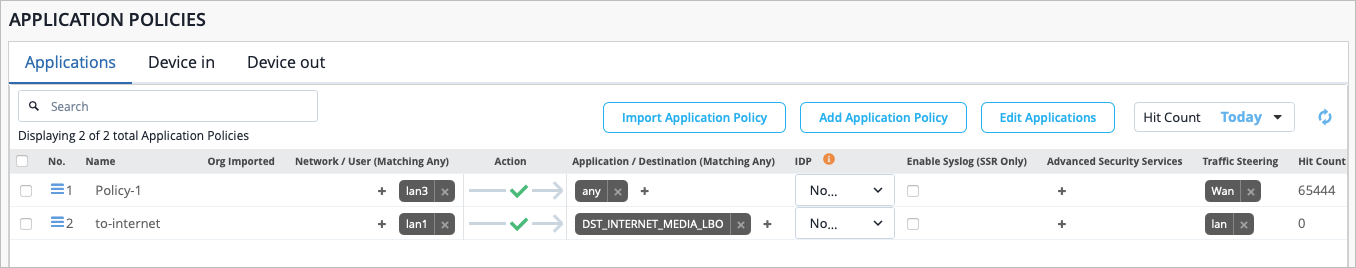 Application Policies