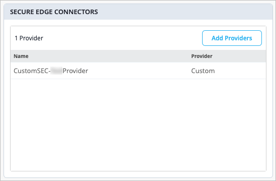 WAN Edge Configuration: Secure Edge Connector