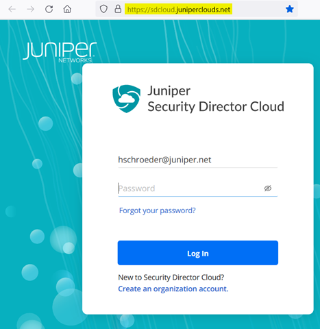 Access Juniper Security Director Cloud