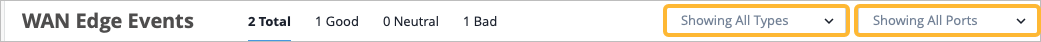 WAN Edge Events Filters