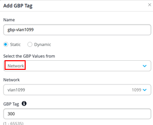 Static GBP-Tag for VLAN Assign