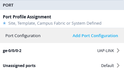 Ports on Distribution Switch