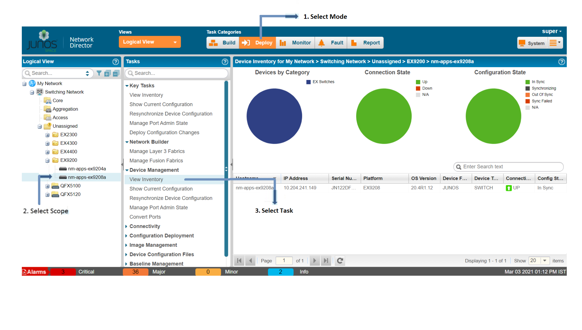 Navigating to a Task in a Tasks Pane