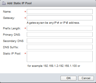 Add Static IP Pool Page
