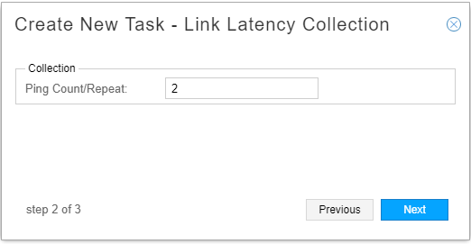 Device Collection Task, Step 2 for Link Latency Collection