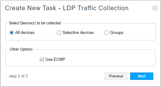 LDP Traffic Collection Task, All Devices