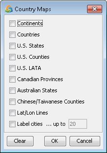 The Country Maps Menu