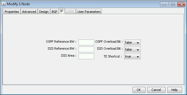 Entering in the Reference BW from the Modify Nodes, IP Tab