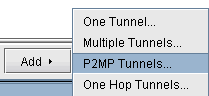 Selecting the P2MP Tunnels Option in the Tunnels Window