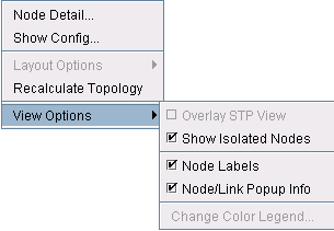 Right-Click menu Showing Topology and Label Functions