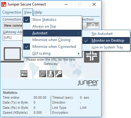 Monitor on Desktop Menu Option