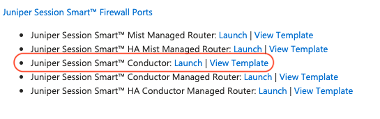 Launch the Conductor Template