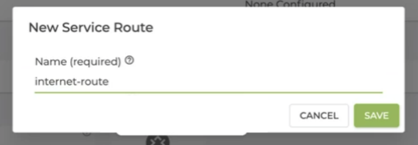 Service Route Name