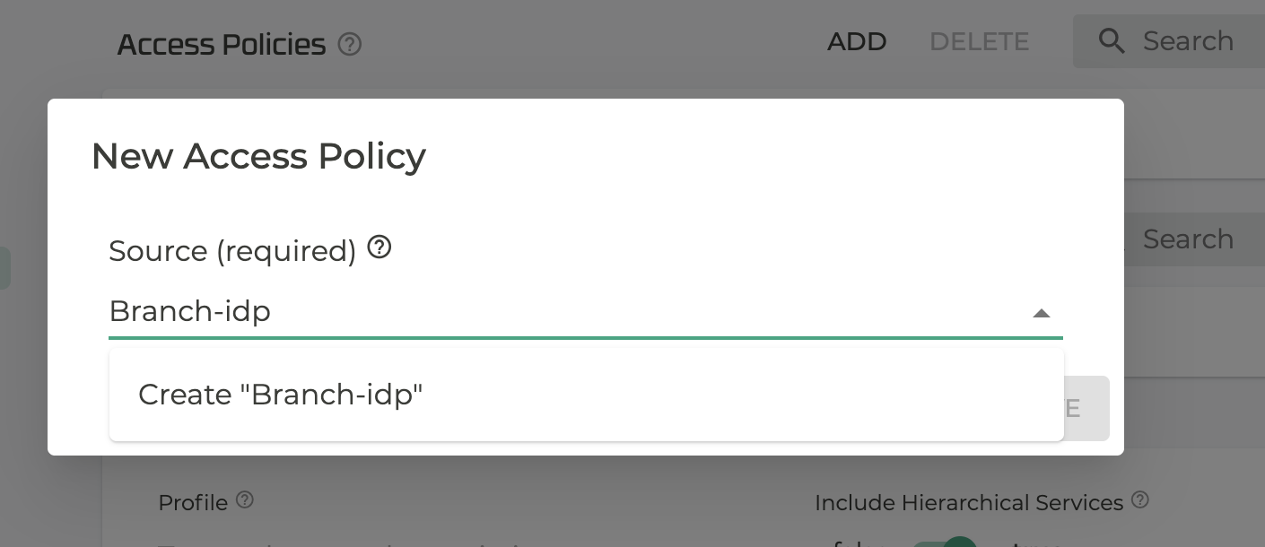 New Access Policy
