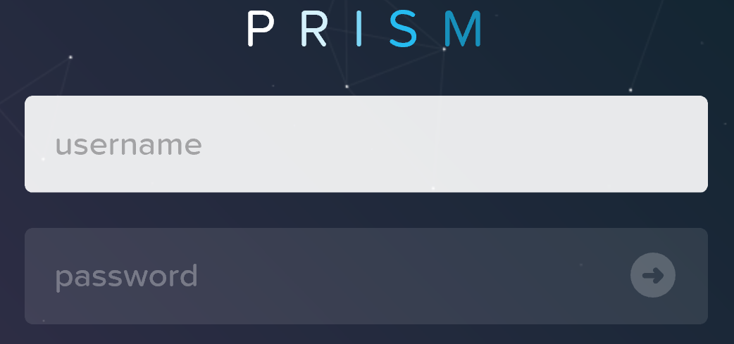 Prism Element Login Page