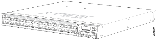 Front Panel of 48-Port EX4300 Switches Except EX4300-48MP and EX4300-48MP-S Switches