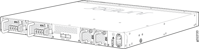 Rear Panel of a 32-Port EX4300 Switch