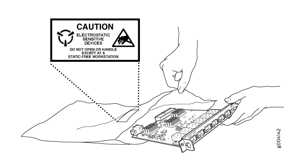 Placing a Component into an Antistatic Bag