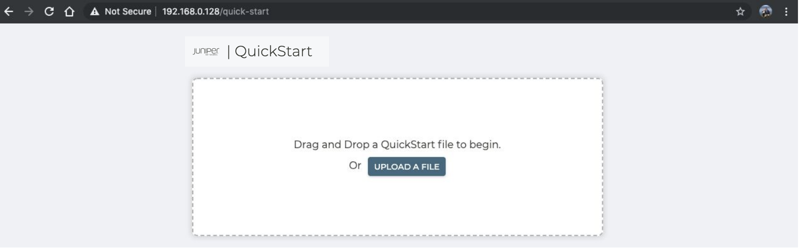 QuickStart file upload