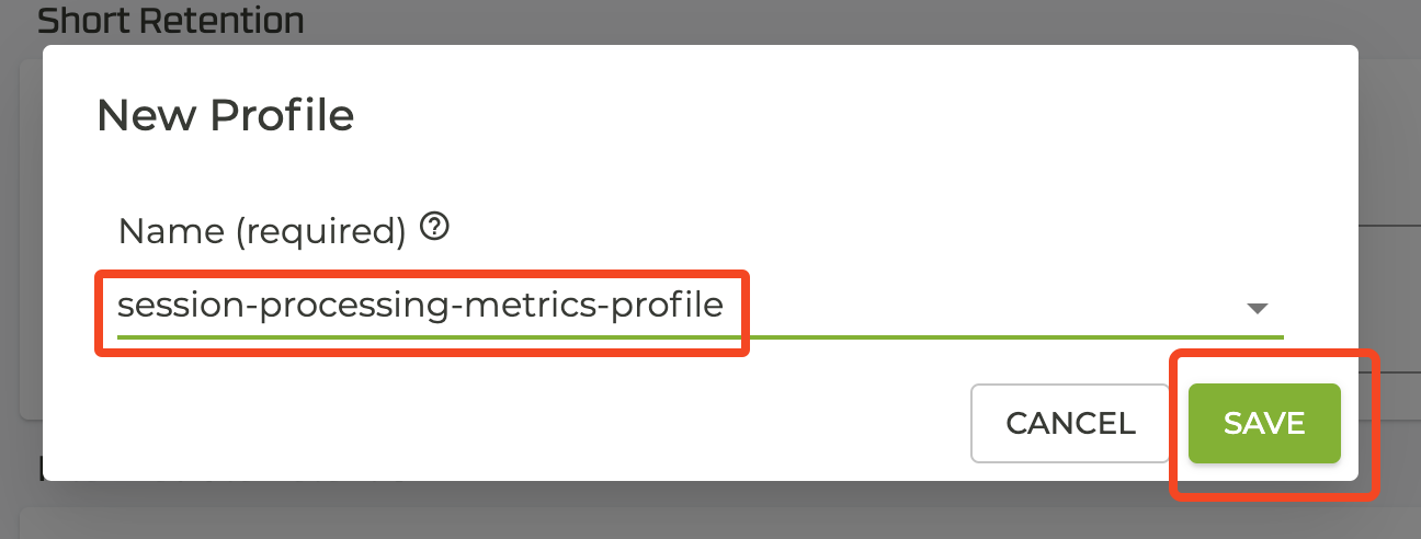 Metrics profile name